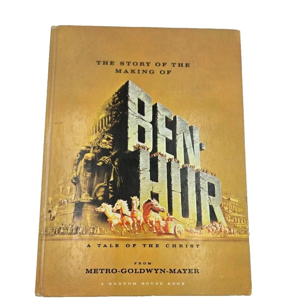 Vintage Ben Hur Making Of Book MGM Random House Film Movie History Illustrated